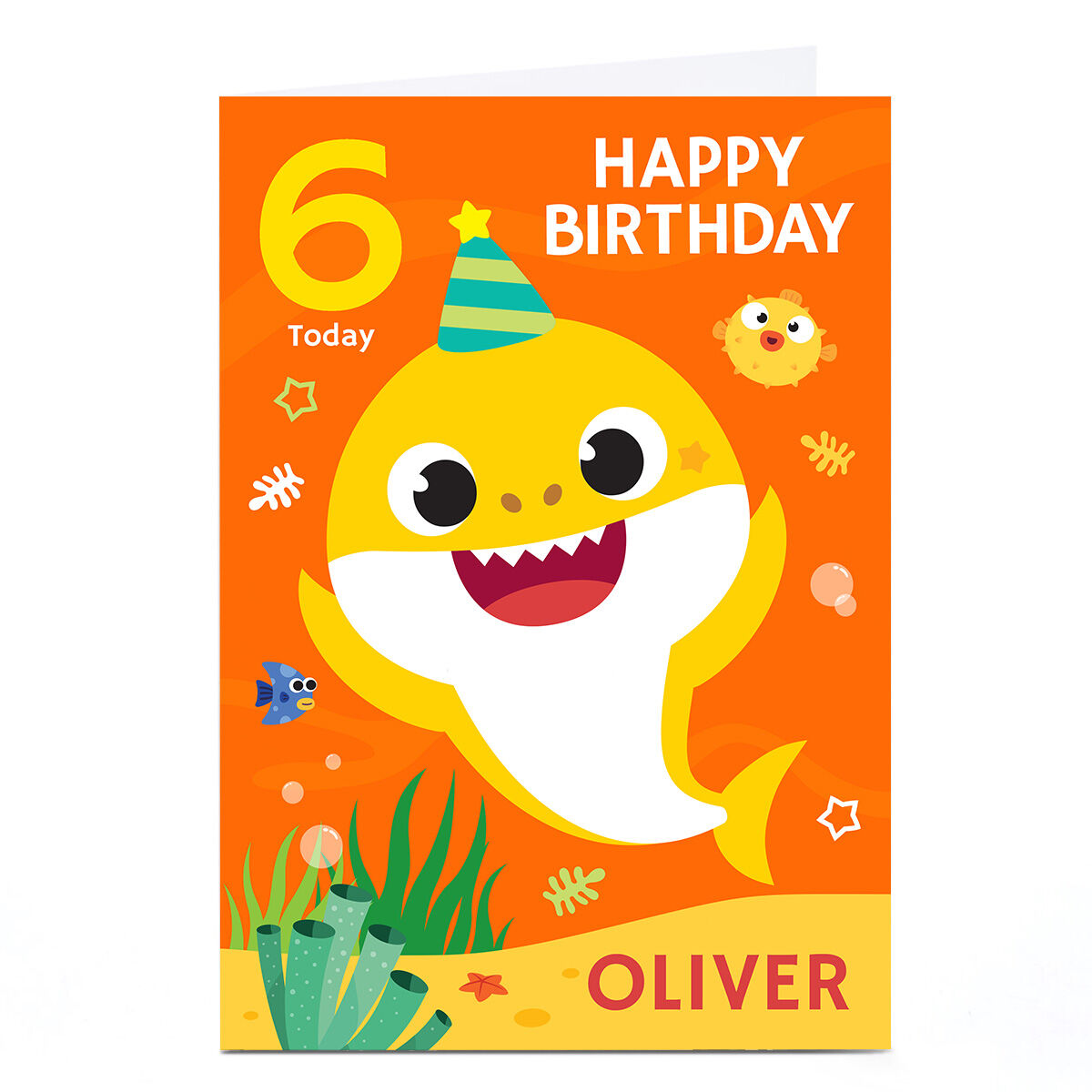 Buy Personalised Baby Shark Birthday Card, Editable Age for GBP 2.29